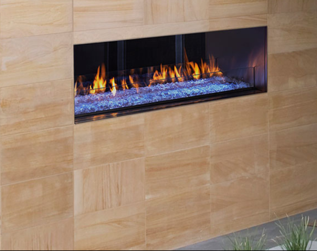electric outdoor fireplace